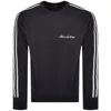 Armani Exchange Crew Neck Logo Sweatshirt Navy In Navy