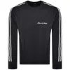 Armani Exchange Crew Neck Logo Sweatshirt Navy In Navy