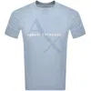 Armani Exchange Crew Neck Logo T Shirt Blue