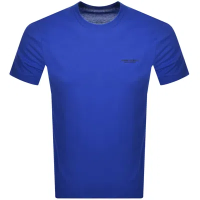 Armani Exchange Crew Neck Logo T Shirt Blue