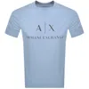 Armani Exchange Slim Fit Jersey T-shirt With Logo In Multi