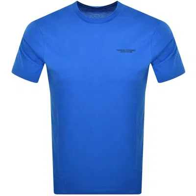 Armani Exchange Crew Neck Logo T Shirt Blue