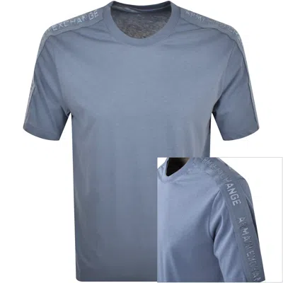 Armani Exchange Crew Neck Logo T Shirt Blue