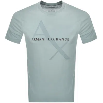 Armani Exchange Crew Neck Logo T Shirt Green