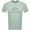 Armani Exchange Slim Fit Jersey T-shirt With Logo In Green
