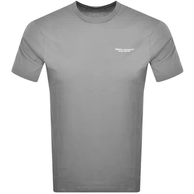 Armani Exchange Crew Neck Logo T Shirt Grey
