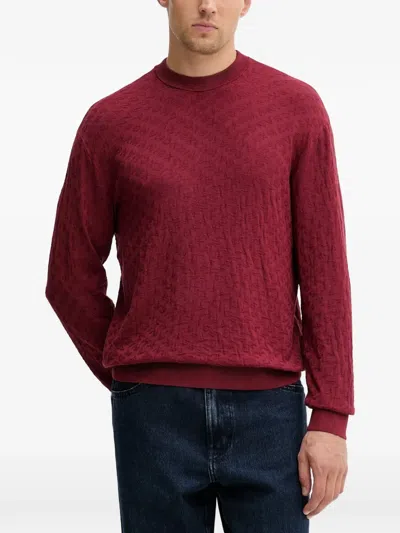 Armani Exchange Crew-neck Sweater In Red