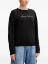 Armani Exchange Basic Crewneck Sweatshirt In Black