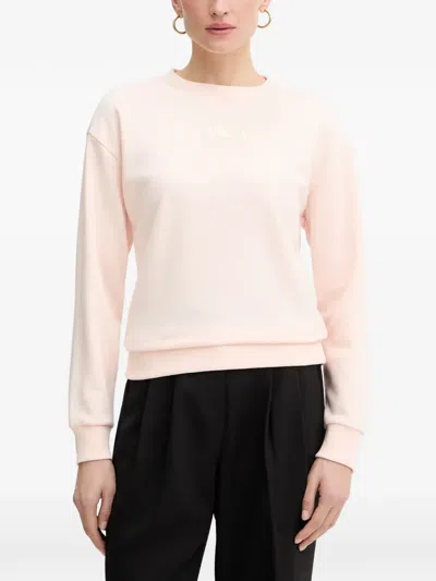 Armani Exchange Crew-neck Sweatshirt In Pink