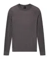 Armani Exchange Crew Neck Wool Blend Old-fashioned Style Pullover Sweater In Brown