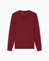 Armani Exchange Crewneck Sweater In Virgin Wool In Red