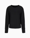 Armani Exchange Crew-neck Sweashirt In Black