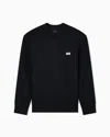 Armani Exchange Crewneck Sweatshirt With Patch In Black