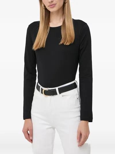Armani Exchange Crew-neck T-shirt In Black