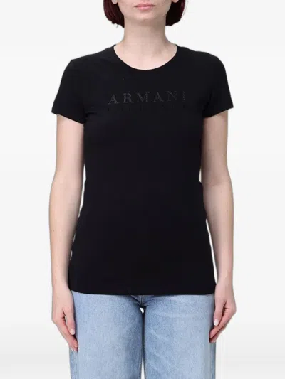 Armani Exchange Crew-neck T-shirt In Black