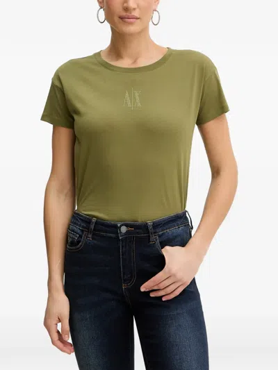 Armani Exchange Crew-neck T-shirt In Green