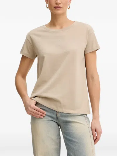 Armani Exchange Crew-neck T-shirt In Neutral
