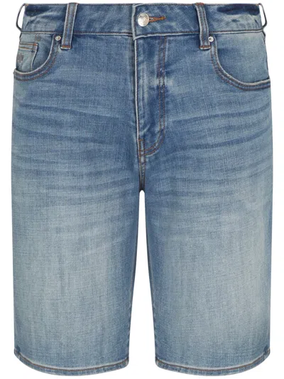 Armani Exchange Cropped Jeans In Blue