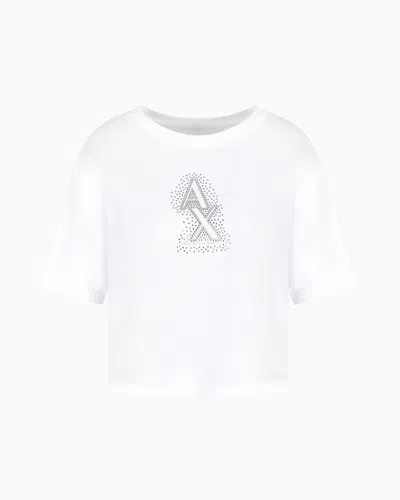 Armani Exchange Cropped T-shirts In White