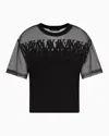 Armani Exchange Cropped T-shirts In Black