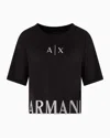 Armani Exchange Cropped T-shirts In Black