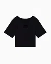 Armani Exchange Cropped T-shirts In Black