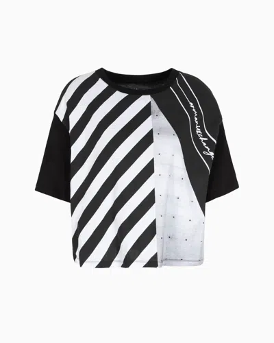 Armani Exchange Woman T-shirt Black Size L Cotton