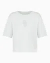 Armani Exchange Cropped T-shirts In Light Blue
