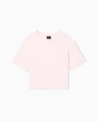 Armani Exchange Cropped T-shirts In Pink