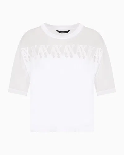 Armani Exchange Cropped T-shirts In White