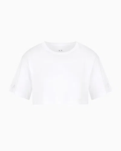 Armani Exchange Cropped T-shirts In White