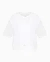Armani Exchange Cropped T-shirts In White