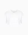 Armani Exchange Cropped T-shirts In White
