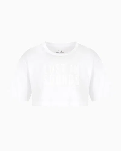 Armani Exchange Cropped T-shirts In White