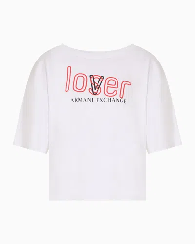 Armani Exchange Cropped T-shirts In White