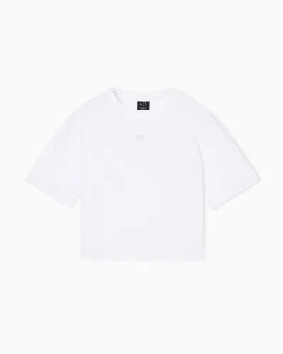 Armani Exchange Cropped T-shirts In White