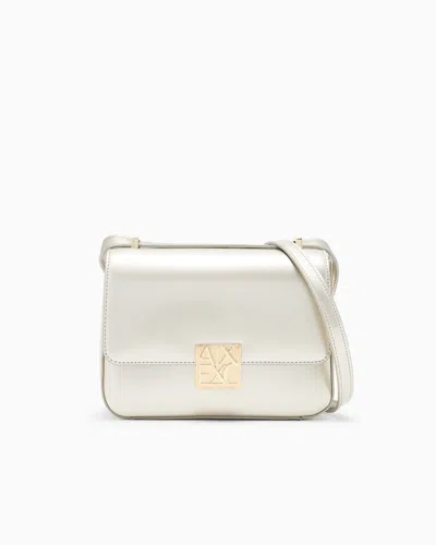 Armani Exchange Crossbody Bag In Technical Fabric In Silver
