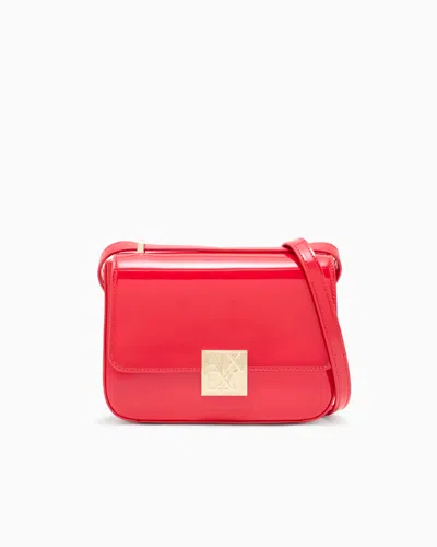 Armani Exchange Crossbody Bag In Technical Fabric In Red