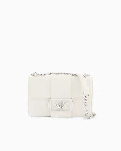 Armani Exchange Crossbody Bag In Technical Fabric In White
