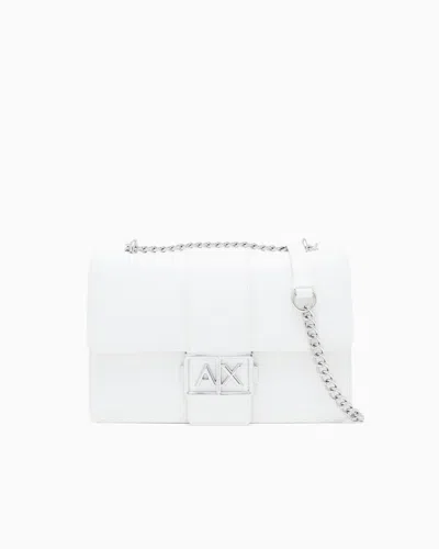 Armani Exchange Crossbody Bag In Technical Fabric In White