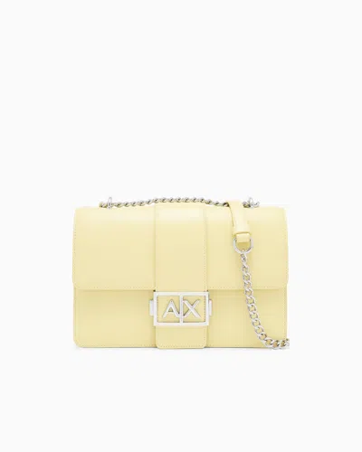 Armani Exchange Crossbody Bag In Technical Fabric In Yellow