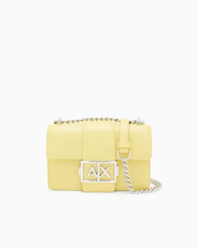 Armani Exchange Crossbody Bag In Technical Fabric In Yellow