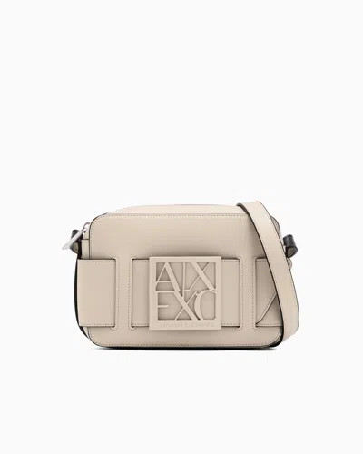 Armani Exchange Crossbody Bag With Logo In Beige