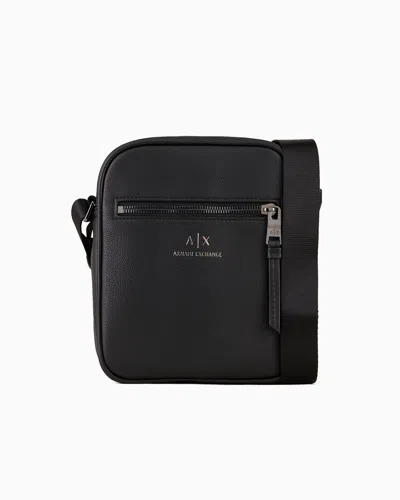 Armani Exchange Logo-print Messenger Bag In Black