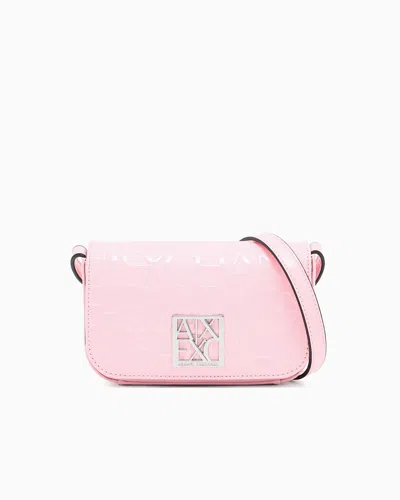 Armani Exchange Crossbody Bag With Logo In Pink