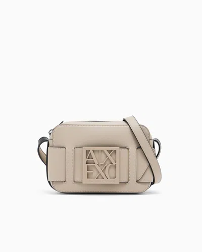 Armani Exchange Crossbody Bag With Logo In Neutral