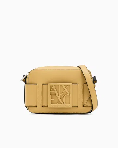 Armani Exchange Crossbody Bag With Logo In Yellow