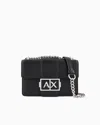 Armani Exchange Logo Plaque Cross Bag In Black