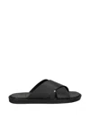 Armani Exchange Crossover-strap Slides In Black