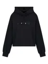 Armani Exchange Crystal-embellished Hoodie In Black